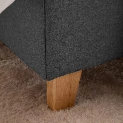 Ars Natura Lit capitonné Woodlake I - Tissu structuré Mali: Gris foncé - 140 x 200cm - Sans espace de rangement -Lits & literie Soldes 1000208308 200619 18260500035 DETAILS P000000001000208308