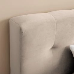 Ars Natura Lit capitonné Woodlake II - Velours Ravi: Beige - 140 x 200cm - Sans espace de rangement -Lits & literie Soldes 1000208322 200619 18264900063 DETAILS P000000001000208322