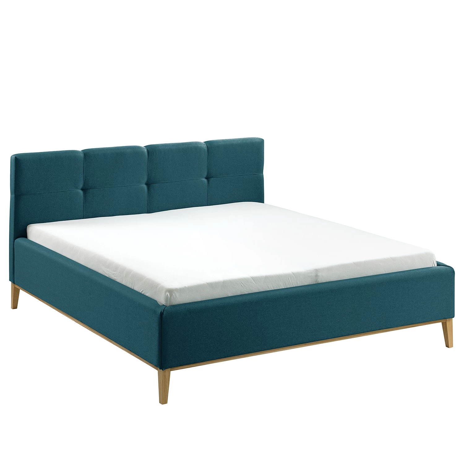 Mørteens Lit capitonné Kaarina - Tissu structuré Mali: Pétrole - 180 x 200cm - Sans espace de rangement 4 Mørteens Lit capitonné Kaarina - Tissu structuré Mali: Pétrole - 180 x 200cm - Sans espace de rangement – Image 4