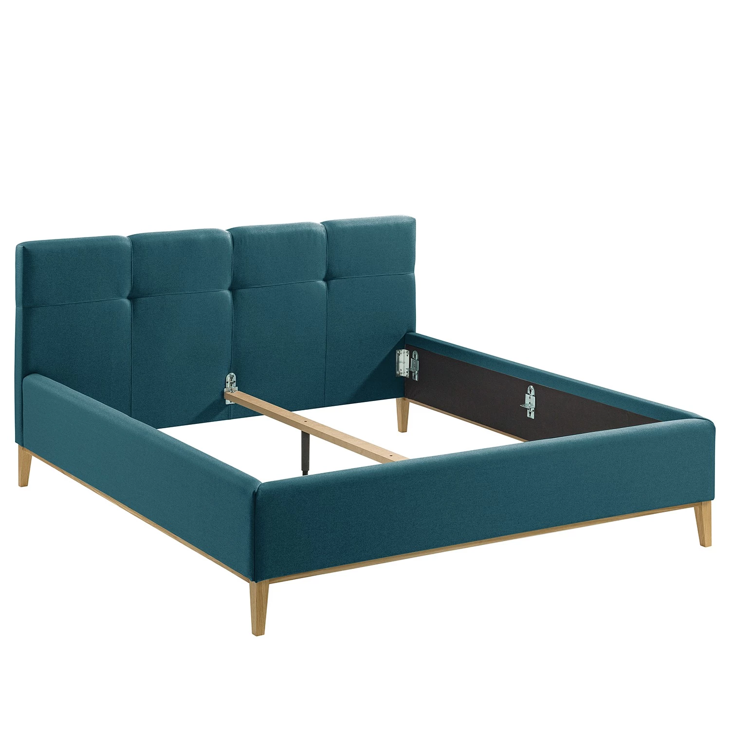 Mørteens Lit capitonné Kaarina - Tissu structuré Mali: Pétrole - 180 x 200cm - Sans espace de rangement 5 Mørteens Lit capitonné Kaarina - Tissu structuré Mali: Pétrole - 180 x 200cm - Sans espace de rangement – Image 5