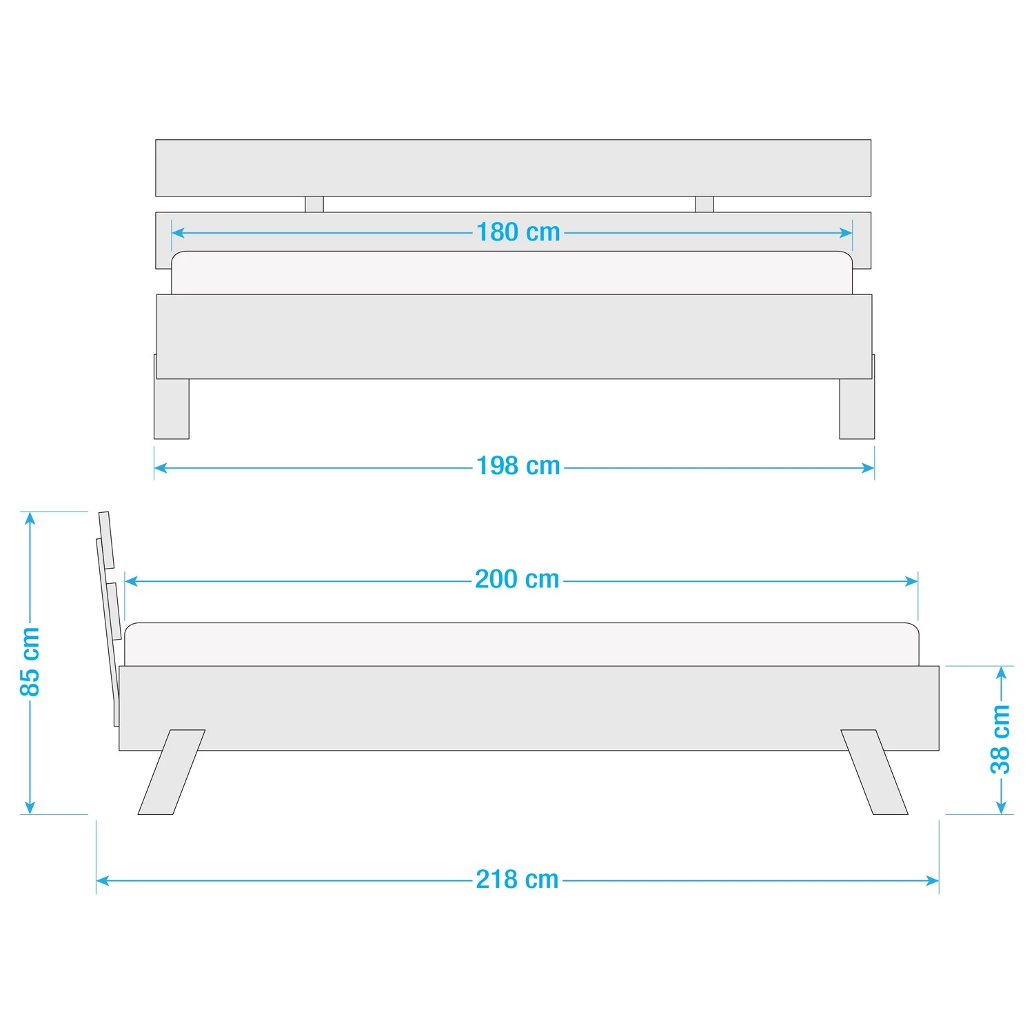 Ars Natura Lit futon Woodhaven - Chêne - 180 x 200cm 3 Ars Natura Lit futon Woodhaven - Chêne - 180 x 200cm – Image 3
