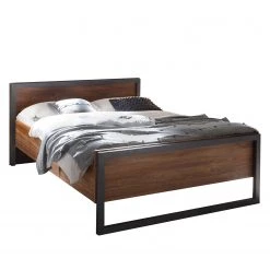 Ars manufacti Lit Marton - Imitation chêne Stirling / Anthracite - 140 x 200cm