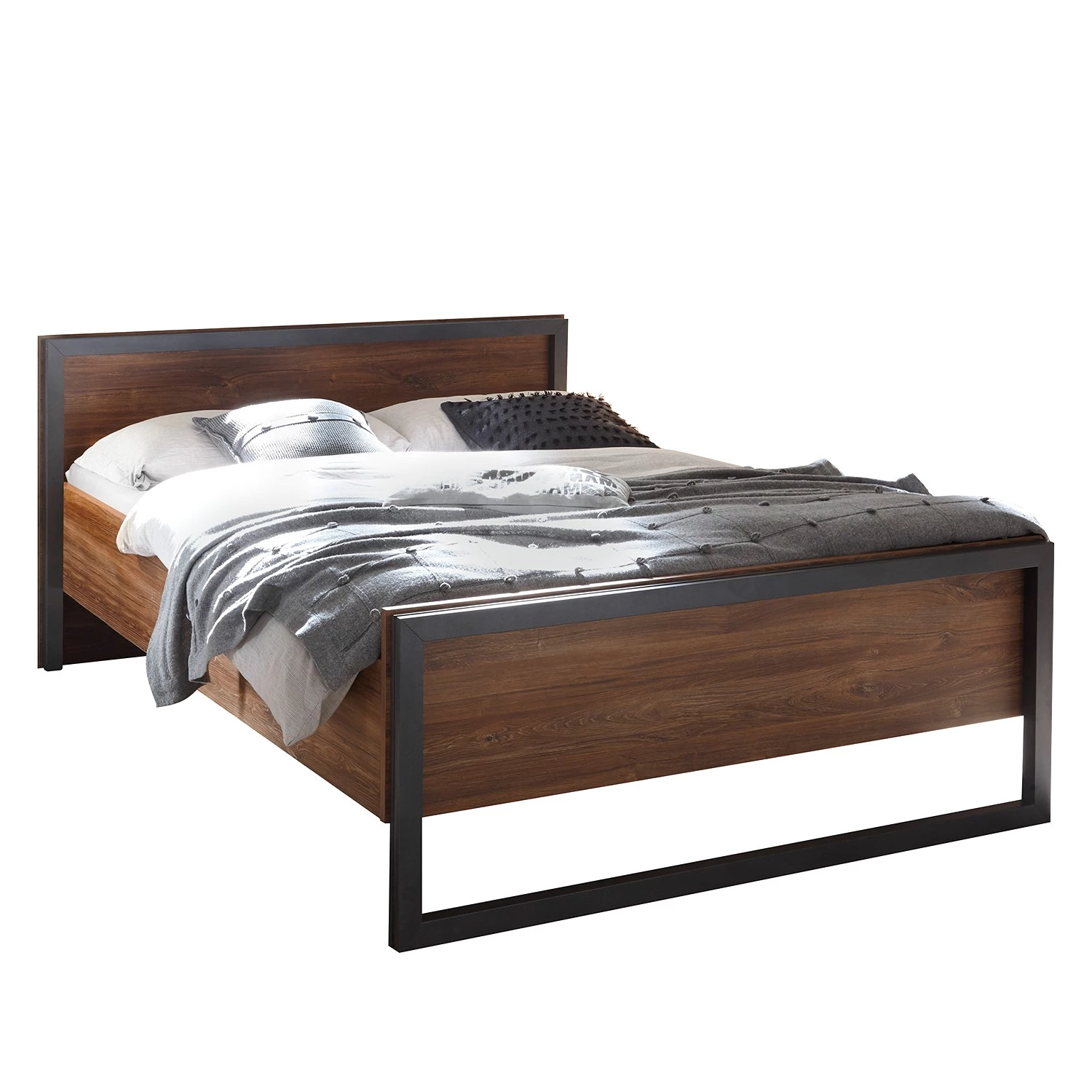 Ars manufacti Lit Marton - Imitation chêne Stirling / Anthracite - 140 x 200cm 1 Ars manufacti Lit Marton - Imitation chêne Stirling / Anthracite - 140 x 200cm