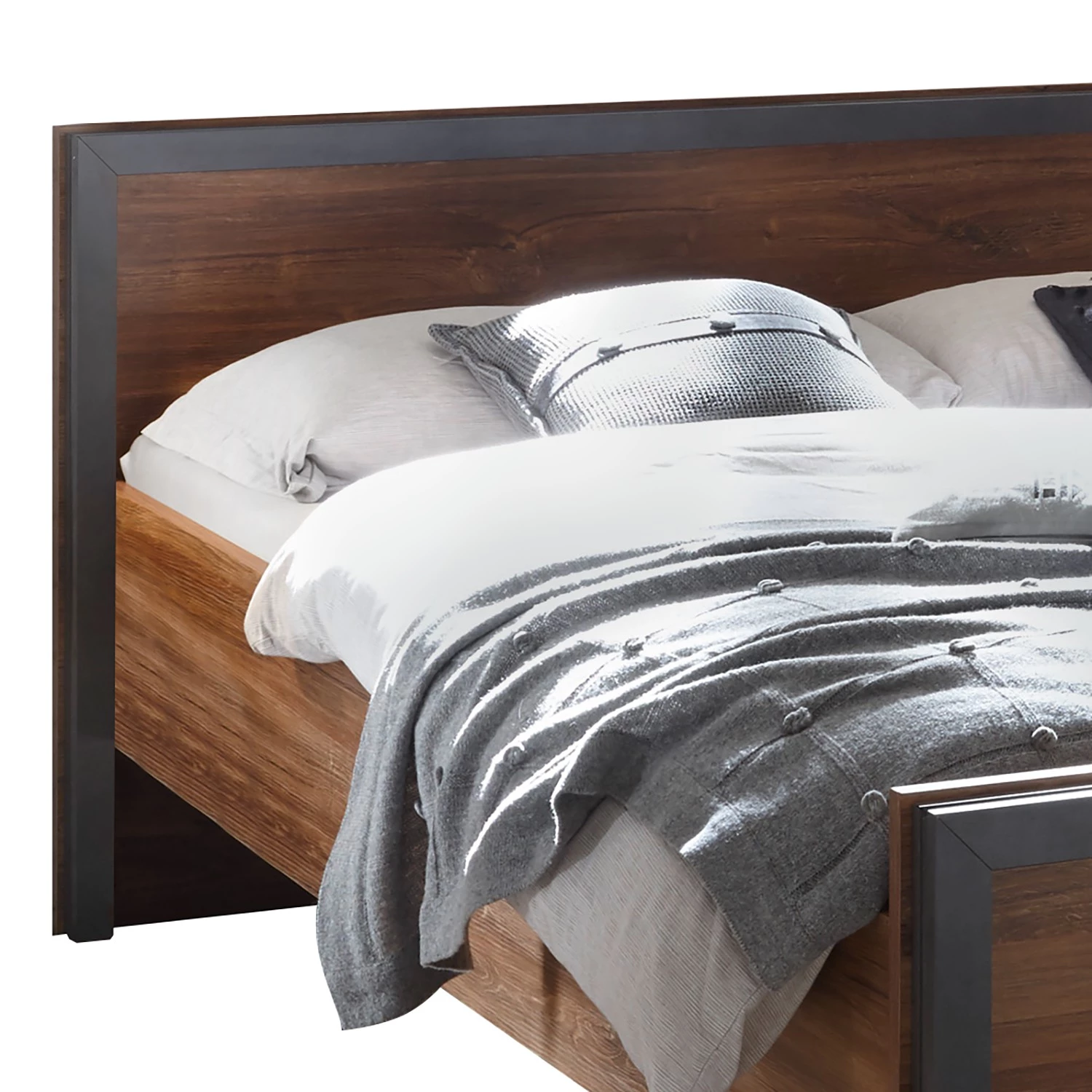 Ars manufacti Lit Marton - Imitation chêne Stirling / Anthracite - 140 x 200cm 5 Ars manufacti Lit Marton - Imitation chêne Stirling / Anthracite - 140 x 200cm – Image 5