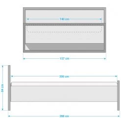 Ars manufacti Lit Marton - Imitation chêne Stirling / Anthracite - 140 x 200cm 11 Ars manufacti Lit Marton - Imitation chêne Stirling / Anthracite - 140 x 200cm -Lits & literie Soldes 1000211543 210720 09232200033 SKETCH DETAILS P000000001000211543 sketch