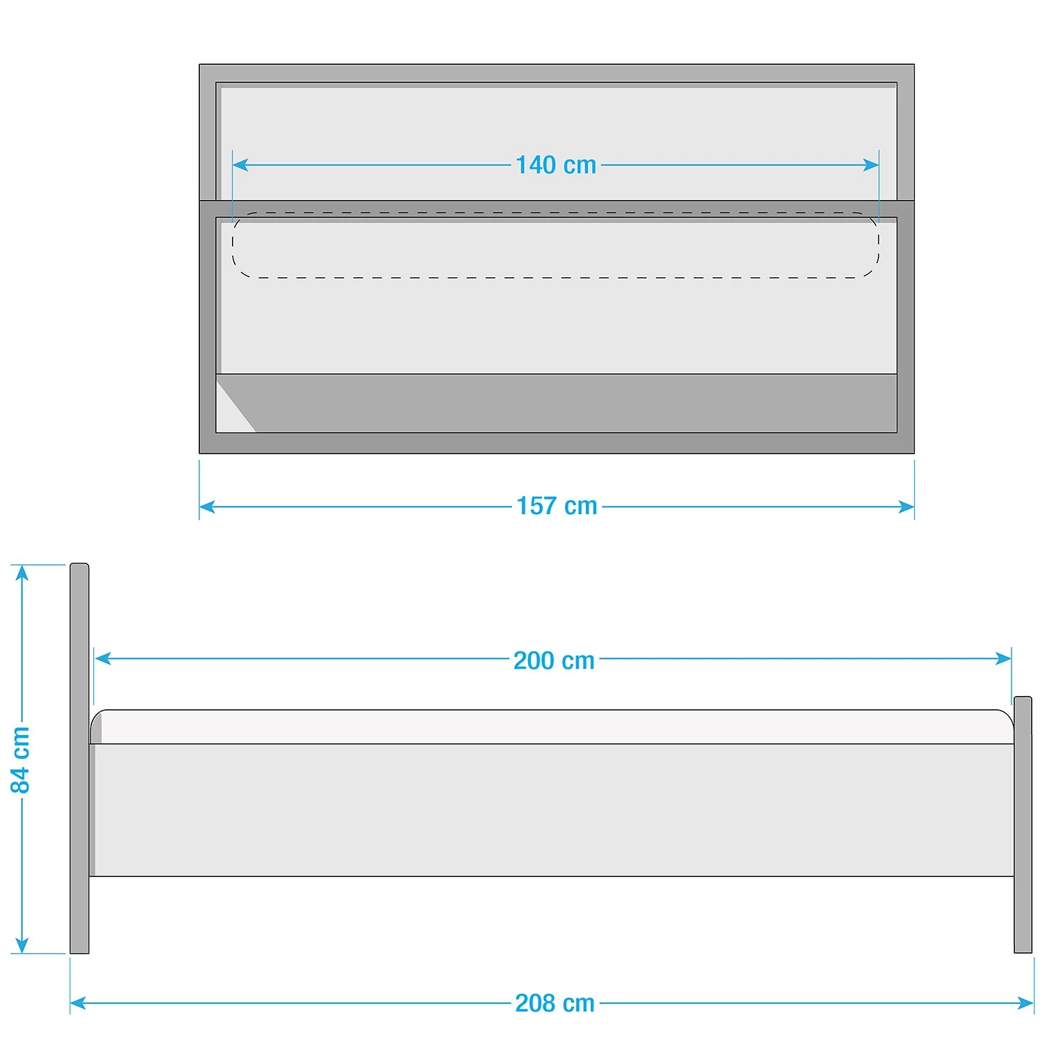 Ars manufacti Lit Marton - Imitation chêne Stirling / Anthracite - 140 x 200cm 6 Ars manufacti Lit Marton - Imitation chêne Stirling / Anthracite - 140 x 200cm – Image 6