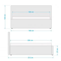 Loftscape Lit capitonnée Gridley - 180 x 200cm -Lits & literie Soldes 1000214947 200611 12470900020 SKETCH DETAILS P000000001000214947 sketch