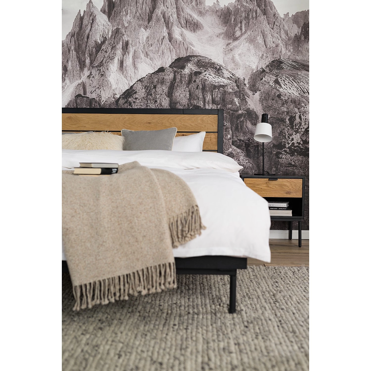 Studio Copenhagen Lit Xavi - Placage en bois véritable - Chêne / Chêne noir 3 Studio Copenhagen Lit Xavi - Placage en bois véritable - Chêne / Chêne noir – Image 3