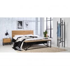 Studio Copenhagen Lit Flox - Placage en bois véritable - Chêne / Noir -Lits & literie Soldes 1000218129 211026 165417000024 MOOD DETAILS P000000001000218129 mood