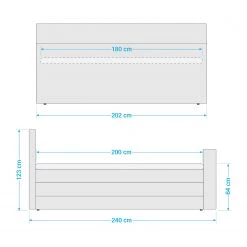 Loftscape Lit boxspring Brimfield - Anthracite -Lits & literie Soldes 1000218495 210706 14283100011 SKETCH DETAILS P000000001000218495 sketch
