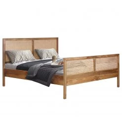 Ars manufacti Lit en rotin Vinar - Marron - 180 x 200cm