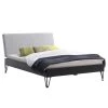 Meise.möbel Lit simple Boston I - Anthracite / Gris clair - Largeur : 185 cm - Forme en U