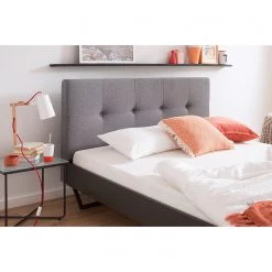 Meise.möbel Lit simple Boston II - Anthracite / Gris - Largeur : 186 cm - Luge -Lits & literie Soldes 1000224805 200918 13321200479 MOOD DETAILS P000000001000224805 mood