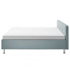 Meise.möbel Lit capitonné Amelie - Bleu glacier - 140 x 200cm - Chrome brillant -Lits & literie Soldes 1000226175 200924 12211400028 DETAILS P000000001000226175