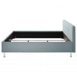 Meise.möbel Lit capitonné Amelie - Bleu glacier - 140 x 200cm - Chrome brillant -Lits & literie Soldes 1000226175 200924 12211600029 DETAILS P000000001000226175