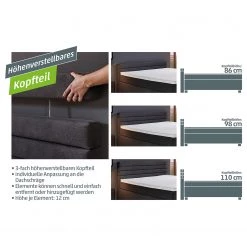 Loftscape Lit boxspring Swanston - Gris foncé - 180 x 200cm -Lits & literie Soldes 1000229631 210607 08012000001 DETAILS P000000001000229631