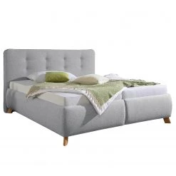 Loftscape Lit capitonné Trotwood - Gris lumineux - 200 x 200cm