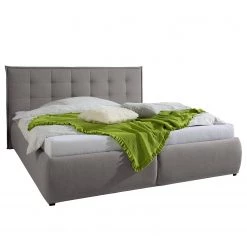 Loftscape Lit capitonné Springville - Gris lumineux - 200 x 200cm