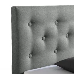 Loftscape Lit capitonné Yorktown - Gris lumineux - 100 x 200cm -Lits & literie Soldes 1000230527 201118 12525200230 DETAILS P000000001000230527