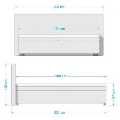 Loftscape Lit capitonné Villemade - Gris -Lits & literie Soldes 1000235416 201222 15432500029 SKETCH DETAILS P000000001000235416 sketch