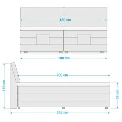 Loftscape Lit boxspring Champs - Anthracite -Lits & literie Soldes 1000235421 201222 15445000071 SKETCH DETAILS P000000001000235421 sketch