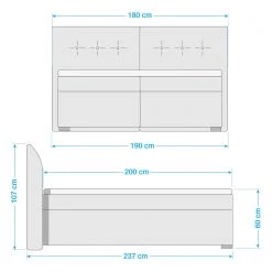 Loftscape Lit boxspring Bornel - Argenté -Lits & literie Soldes 1000235424 201222 15451200081 SKETCH DETAILS P000000001000235424 sketch