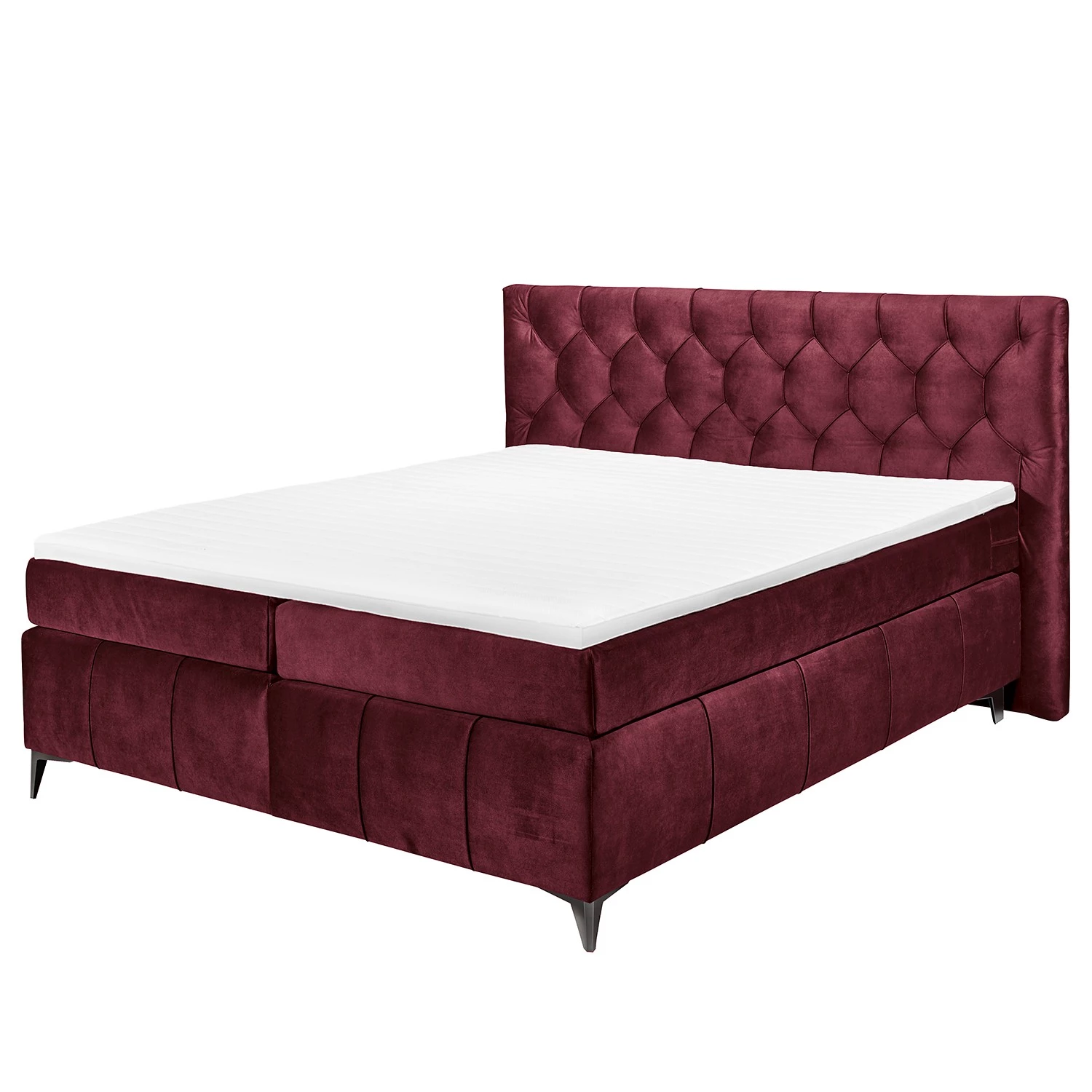 Loftscape Lit boxspring Nestier - Rouge bourgogne 2 Loftscape Lit boxspring Nestier - Rouge bourgogne â Image 2