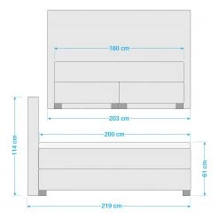 Loftscape Lit boxspring Orval - Anthracite -Lits & literie Soldes 1000235435 201222 15480000170 SKETCH DETAILS P000000001000235435 sketch