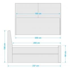 Loftscape Lit capitonné Tusson - Limon -Lits & literie Soldes 1000235436 201222 15482700183 SKETCH DETAILS P000000001000235436 sketch