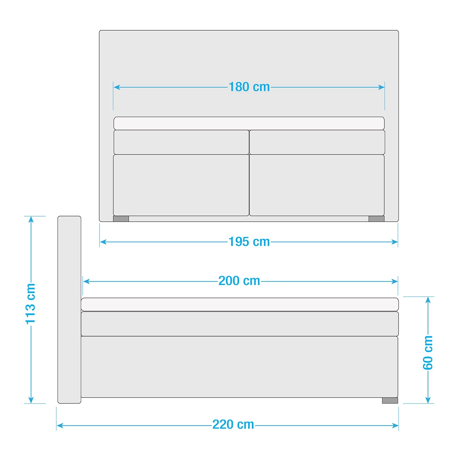 Loftscape Lit boxspring Mazille - Graphite 11 Loftscape Lit boxspring Mazille - Graphite – Image 11