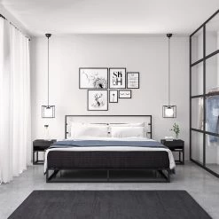 Lit en métal Smood - 180 x 200cm - Avec tête de lit -Lits & literie Soldes 1000243875 210617 16021400009 MOOD DETAILS P000000001000243875 mood