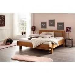 Ars Natura Lit en bois massif Saint Davids - Chêne sauvage - 140 x 200cm -Lits & literie Soldes 1000252491 210428 18381600016 MOOD DETAILS P000000001000252491 mood
