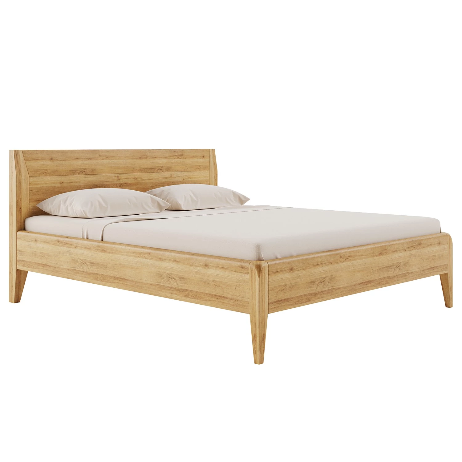 Ars Natura Lit en bois massif Tanville - Chêne sauvage - 160 x 200cm 1 Ars Natura Lit en bois massif Tanville - Chêne sauvage - 160 x 200cm