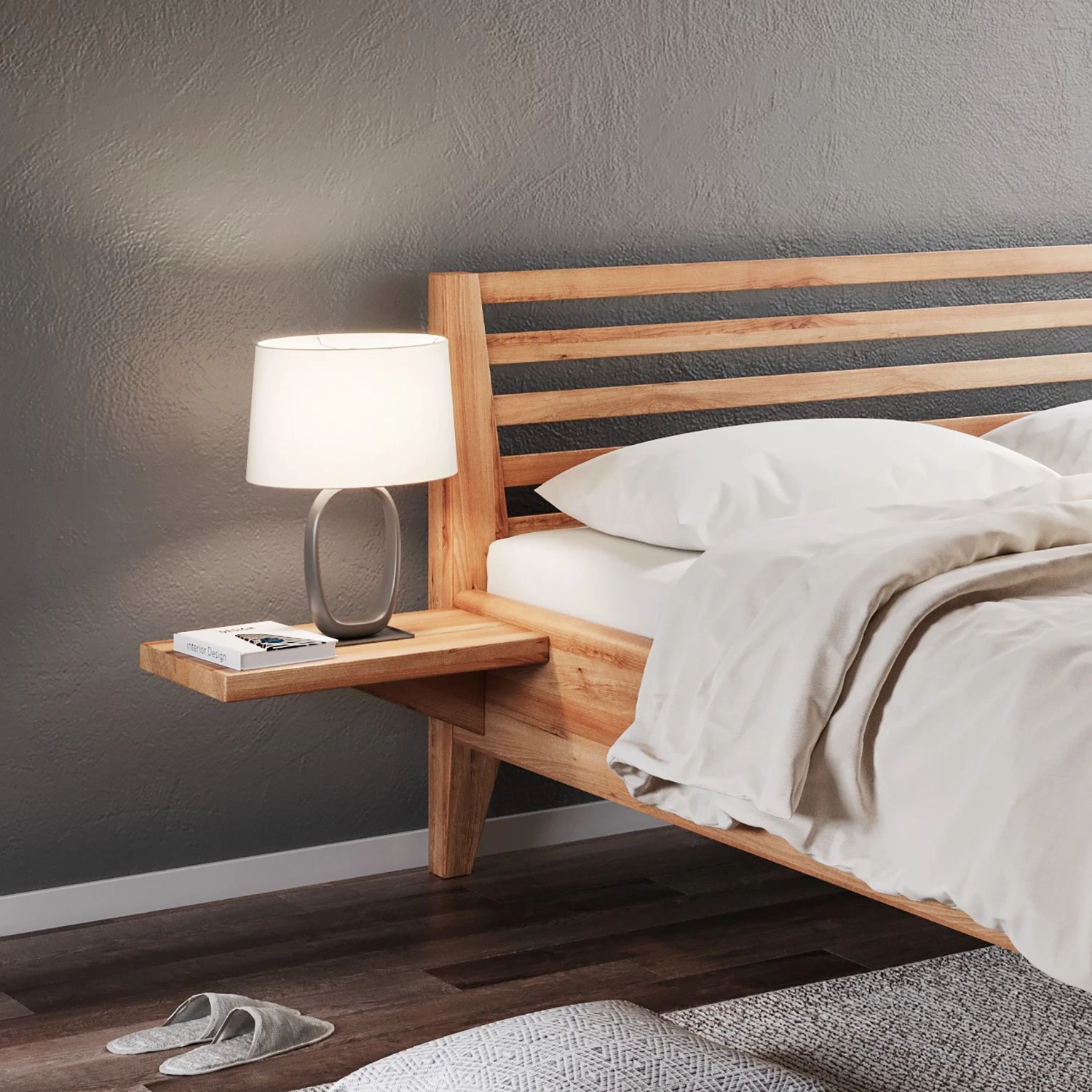 Ars Natura Lit en bois massif Albon - Duramen de hêtre - 160 x 200cm 4 Ars Natura Lit en bois massif Albon - Duramen de hêtre - 160 x 200cm – Image 4