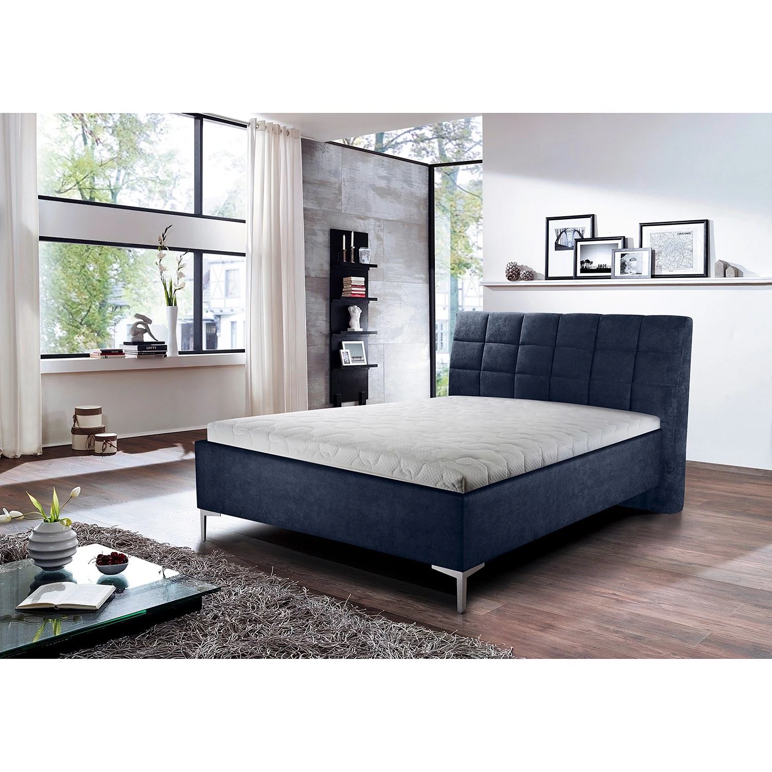 Loftscape Lit Janeda - Bleu - 140 x 200cm 2 Loftscape Lit Janeda - Bleu - 140 x 200cm – Image 2