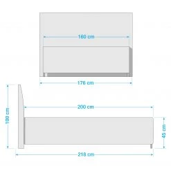 Loftscape Lit capitonné Kas - 160 x 200cm 9 Loftscape Lit capitonné Kas - 160 x 200cm -Lits & literie Soldes 1000268639 210618 12205900148 SKETCH DETAILS P000000001000268639 sketch