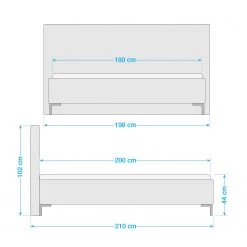 Loftscape Lit capitonné Milo - Anthracite - 180 x 200cm 11 Loftscape Lit capitonné Milo - Anthracite - 180 x 200cm -Lits & literie Soldes 1000272409 210614 14422700103 SKETCH DETAILS P000000001000272409 sketch
