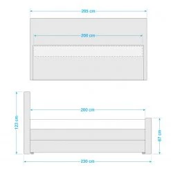 Loftscape Lit boxspring Calina - Limon - 200 x 200cm - D3 medium -Lits & literie Soldes 1000273211 210625 11313000396 SKETCH DETAILS P000000001000273211 sketch