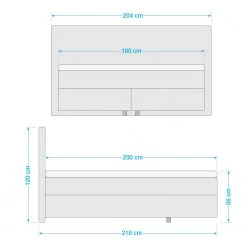 Loftscape Lit boxspring Esther - Anthracite -Lits & literie Soldes 1000273226 210625 11313300455 SKETCH DETAILS P000000001000273226 sketch