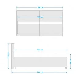 Loftscape Lit capitonné Hilda I - Argenté -Lits & literie Soldes 1000273270 210625 11314000588 SKETCH DETAILS P000000001000273270 sketch