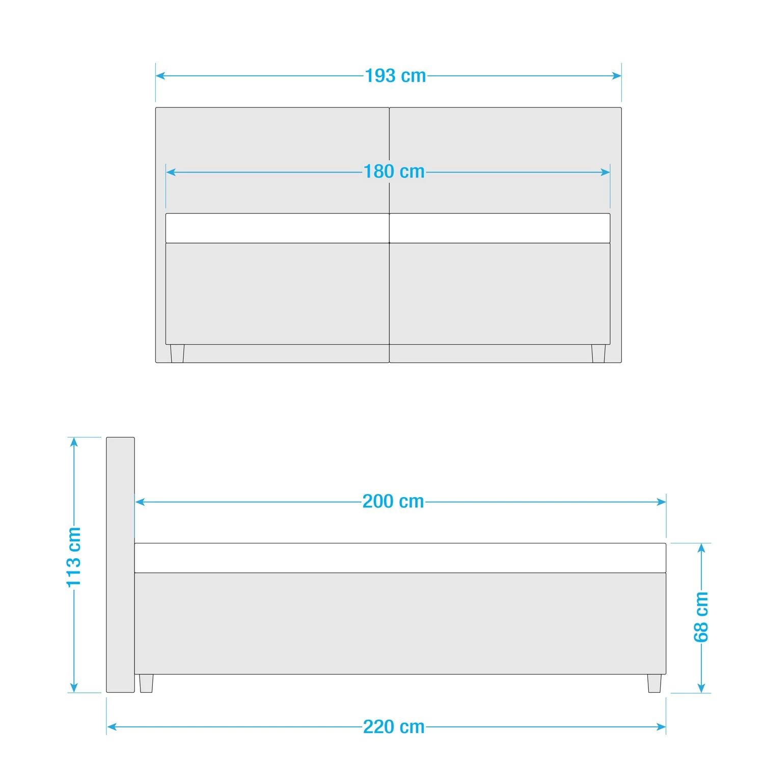 Loftscape Lit capitonné Hilda II - Argenté 3 Loftscape Lit capitonné Hilda II - Argenté – Image 3