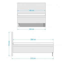 Schlaraffia Lit boxspring myNap - Aqua - 140 x 200cm -Lits & literie Soldes 1000279214 210720 08022300002 SKETCH DETAILS P000000001000279214 sketch
