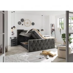 Loftscape Lit boxspring Kenton - Gris - 160 x 200cm -Lits & literie Soldes 1000281866 210916 10540700182 MOOD DETAILS P000000001000281866 mood