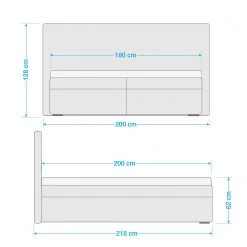 Loftscape Lit boxspring Madrid - Anthracite -Lits & literie Soldes 1000281876 210916 10545900620 SKETCH DETAILS P000000001000281876 sketch