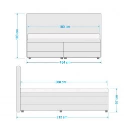 Loftscape Lit boxspring Falkland - Gris - 180 x 200cm -Lits & literie Soldes 1000281891 210916 10545900634 SKETCH DETAILS P000000001000281891 sketch