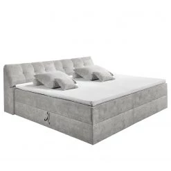 Loftscape Lit capitonné Paddington - Argenté - 180 x 200cm