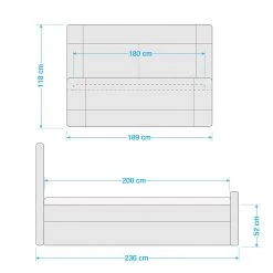 Loftscape Lit boxspring Chandler III - Marron - 180 x 200cm - D3 medium -Lits & literie Soldes 1000284247 210811 12503400293 SKETCH DETAILS P000000001000284247 sketch