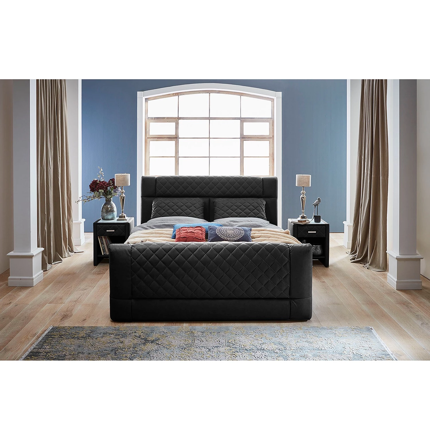 Loftscape Lit boxspring Chandler IV - Noir - 180 x 200cm - D2 souple 2 Loftscape Lit boxspring Chandler IV - Noir - 180 x 200cm - D2 souple – Image 2