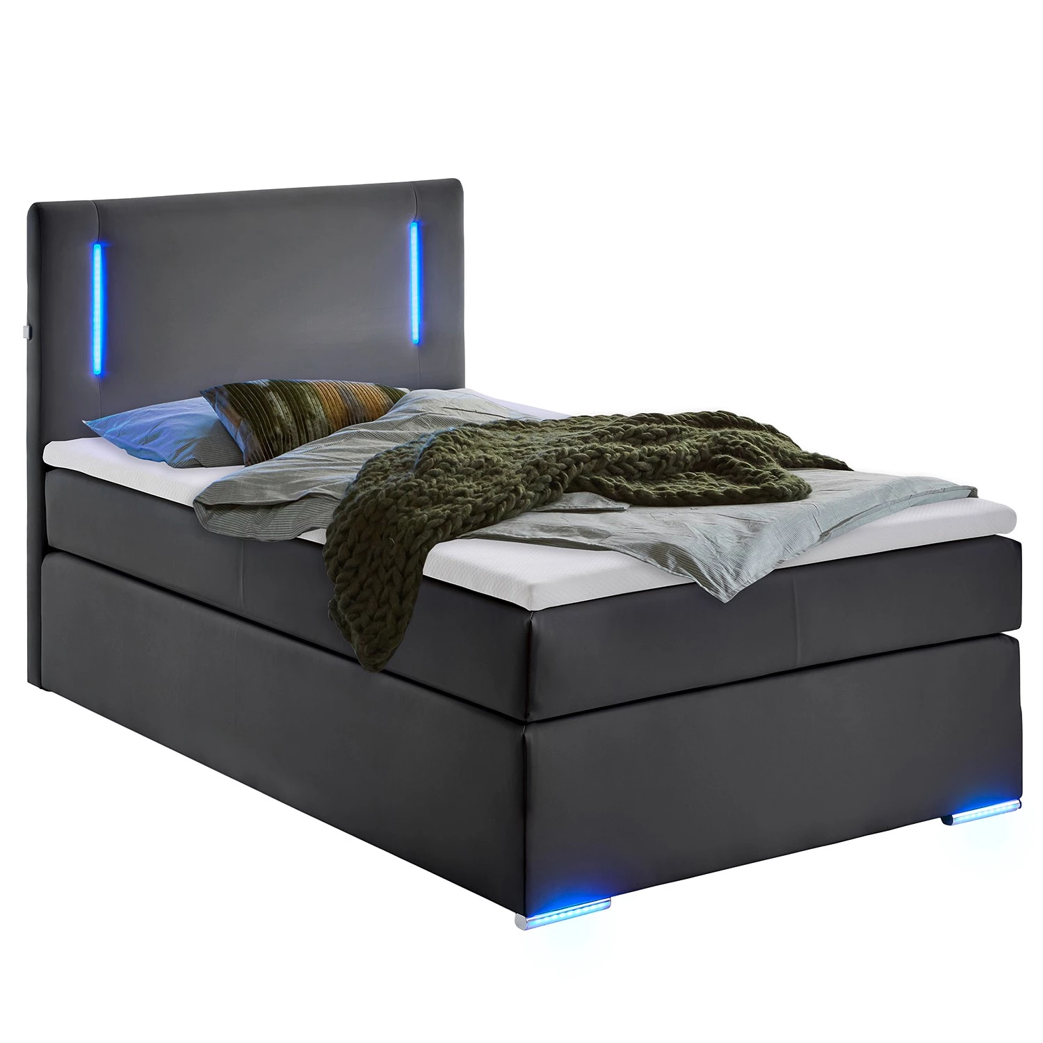 Loftscape Lit boxspring Flashlight I - Noir - 120 x 200cm - Sans espace de rangement 1 Loftscape Lit boxspring Flashlight I - Noir - 120 x 200cm - Sans espace de rangement