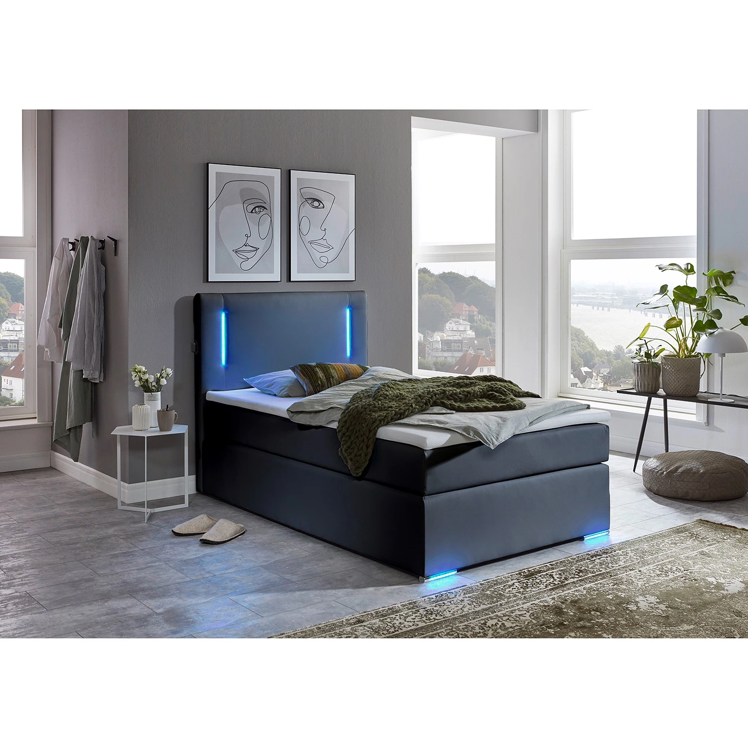 Loftscape Lit boxspring Flashlight I - Noir - 120 x 200cm - Sans espace de rangement 2 Loftscape Lit boxspring Flashlight I - Noir - 120 x 200cm - Sans espace de rangement – Image 2